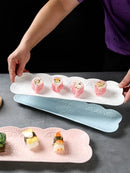 Axyaa Dessert Dim Sum Plate Creative Ceramic Tray for Bread Snacks