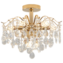 Axyaa Crystal Chandelier: Luxe Living Room Lighting Solution