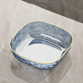 Axyaa Gold Edge Fruit Plate for Snacks, Desserts & Dried Fruits