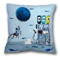 Axyaa Spaceman Astronaut Ocean Blue Pillow Cover for Home D��cor