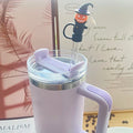 Axyaa Pumpkin Silicone Cap for Stanley Tumbler Cup 30&40oz, Reusable Sippy Plug