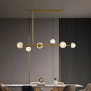 Axyaa Glass Chandelier: Modern Nordic LED Pendant Light for Living Room