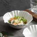 Axyaa Ceramic Nordic Large Bowl Set, White High-End Household Tableware