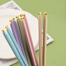 Axyaa Japanese Sushi Chopsticks Set Reusable Alloy Korean Tableware Pair.