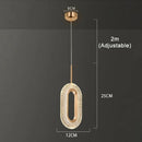 Axyaa Nordic Ring LED Pendant Lights Modern Hanging Lamp for Bedroom and Living Room