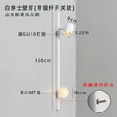 Axyaa Long Strip Wall Lamp Black/White Solid Wood Mount Living Room Bedroom Reading