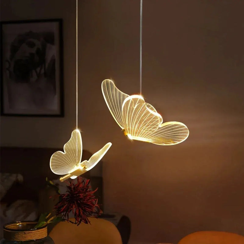 Nordic Butterfly LED Pendant Lamp for Stylish Indoor Lighting by Axyaa