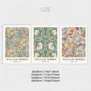 Retro William Morris Flower Wall Art Prints by Axyaa - Aesthetic Room Decor
