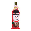 Axyaa Christmas Wine Bottle Covers Santa Claus Snowman Elk Xmas Table Festival Decoration