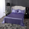 Axyaa Silky Satin Queen Bed Sheet Set Luxury Solid High End Rayon Sheets