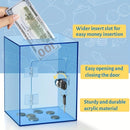 Axyaa Clear Acrylic Money Box with Lock and Keys - Large Capacity