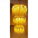Axyaa Metal Chain Luxury Chandelier | Nordic Design Island Fixture for Living Room & Hotel Lobby