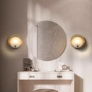 Axyaa Marble Bedroom Bedside Lamp: Minimalist Copper Wall Light for Living Room and Foyer