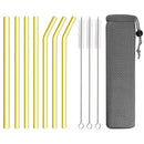 Axyaa Glass Bubble Tea Straws Set with Brush - Party Home Bar Accessories