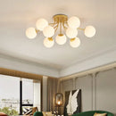 Axyaa Modern Black Glass Ball Ceiling LED Chandelier