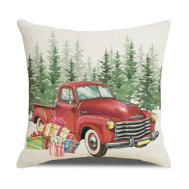 Axyaa Christmas Pine Branch Wreath Pillowcases 45x45 cm