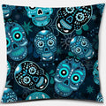 Axyaa Skull Print Series Cushion Cover - Rainbow Peach Decoration for Home