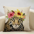 Axyaa Nordic Animal Cushion Cover 45x45cm Linen Pillowcase