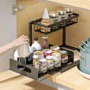 Axyaa Under Sink Organizer Shelf Cabinet Slide Out Rack - Kitchen Storage Solution