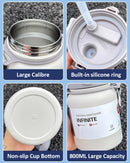 Axyaa Stainless Steel Thermo Bottle with Straw - Vacuum Insulated Thermal Water Tumbler