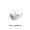 Axyaa Premium White Ceramic Oblique Bowl for Noodles, Fruits, Salads, Hot Pot, and Dipping
