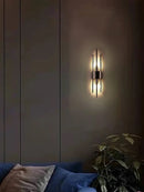 Axyaa Gold/Black Stainless Steel Crystal Wall Sconce for Home Décor