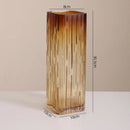 Axyaa Amber Glass Vase for Artificial Flowers Table Decoration