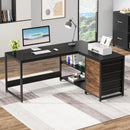 Axyaa Modern L-Shaped Computer Desk: Corner Office Workstation & Study Table