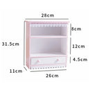 Axyaa Double-layer Desktop Storage Cabinet for Dolls, Perfume, Cosmetics, and Ornaments