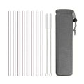 Axyaa Glass Straw Set - 3/5/10/11Pcs Reusable Eco Friendly Drinking Straws
