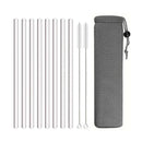 Axyaa Glass Straw Set - 3/5/10/11Pcs Reusable Eco Friendly Drinking Straws