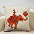 Axyaa African Dance Oil Painting Cushion Cover 45x45cm for Home Living Room Decor