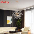 Axyaa Crystal Snowflake Small Chandelier Modern LED Ceiling Lamps