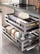 Axyaa Cabinet Pull-out Seasoning Storage Rack Drawer - Silent Damping Basket