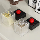 Axyaa Acrylic Cotton Organizer Vanity Dispenser Makeup Holder Swab Qtip Box