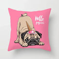 Cute Pug Bulldog Pillowcase for Living Room Decor - Axyaa Home Decor