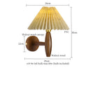 Axyaa Cream PVC LED Wall Lamps - Japanese Walnut Wood Applique Murale