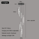 Axyaa Modern Minimalist Stair Pendant Strip Lamp for Luxury Spaces