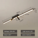 Axyaa Modern Black LED Chandeliers with Acrylic Strip for Indoor Living Dining Room Lighting