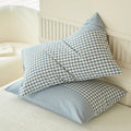 Axyaa Washed Cotton Pillowcase: Soft 48x74cm Chequer Grid Pillow Cover