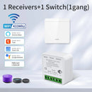 Axyaa WiFi LED Light Switch 1/2/3 Gang RF433MHz Panel Smart Life Alexa Google Home