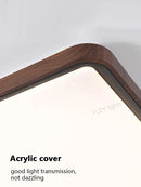 Axyaa Vintage Walnut Wood Ceiling Lamp for Living Room, Study & Bedroom