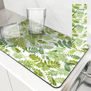 Axyaa Diatom Mud Kitchen Drain Pads – Tropical Plant Absorbent Tableware Draining Mat
