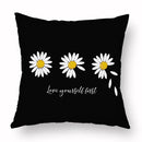 Axyaa Yellow Daisy Peach Skin Pillowcase