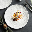 Axyaa White Ceramic Plate | High-End Japanese & Western Cuisine Flat Plate
