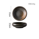 Axyaa Ceramic Seasoning Dish Vintage Sushi Plate Round Vinegar Dish Kitchenware