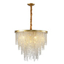 Axyaa Vintage Black Gold Crystal E14 LED Pendant Light Fixtures