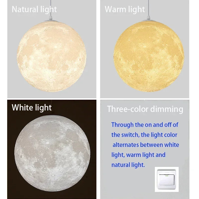 Axyaa Moon Pendant Lights: Nordic Minimalism for Bedroom, B&B, Restaurant