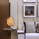 Axyaa Handmade Rattan Leaf Grid Chandelier & LED Floor Lamps