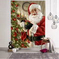 Axyaa Santa Claus Print Tapestry for Christmas Decor